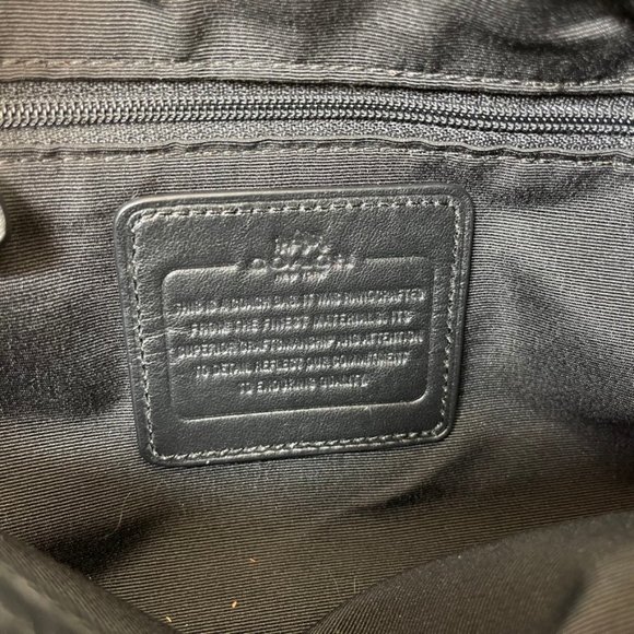 Coach Black Shoulder Bag with Gold Accents - Picture 14 of 15